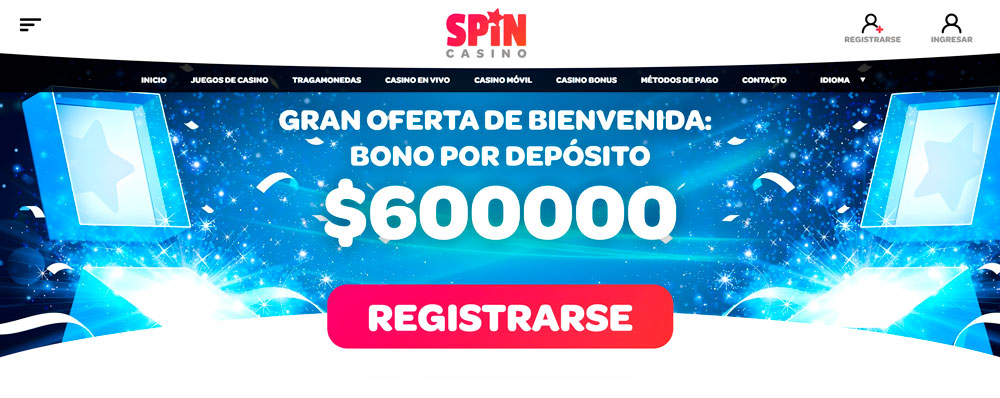 Bono de bienvenida en Spin Casino